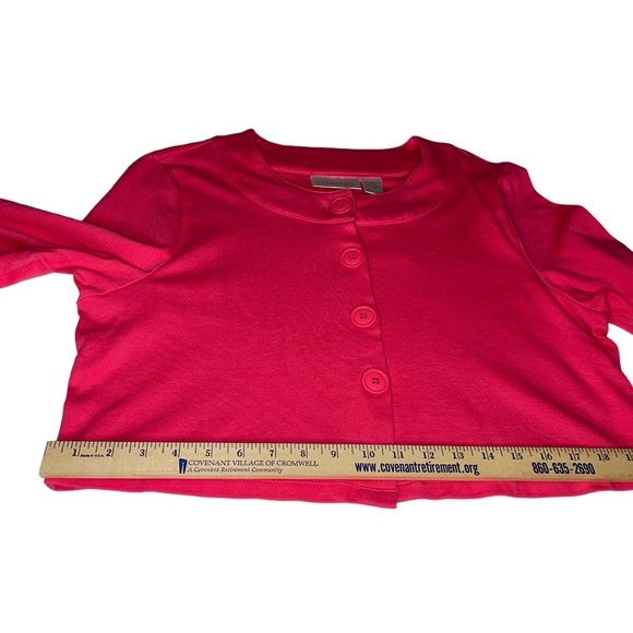 Chadwick's Pink Knit Jacket Short Size 16 NWOT Extra Button Classic Traditional - Picture 7 of 7